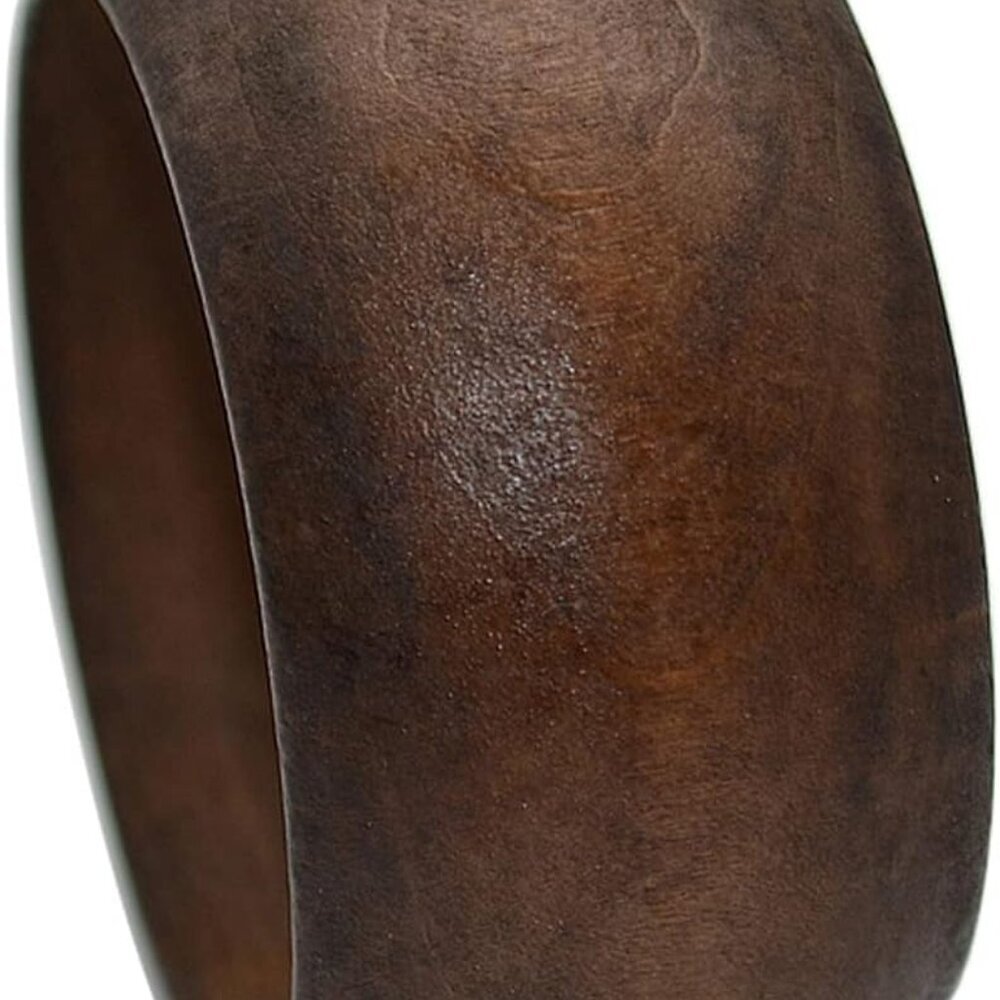 Handmade Ethnic Wood Cuff Bracelet Vintage Simple Round DIY Natural Wooden Chunk